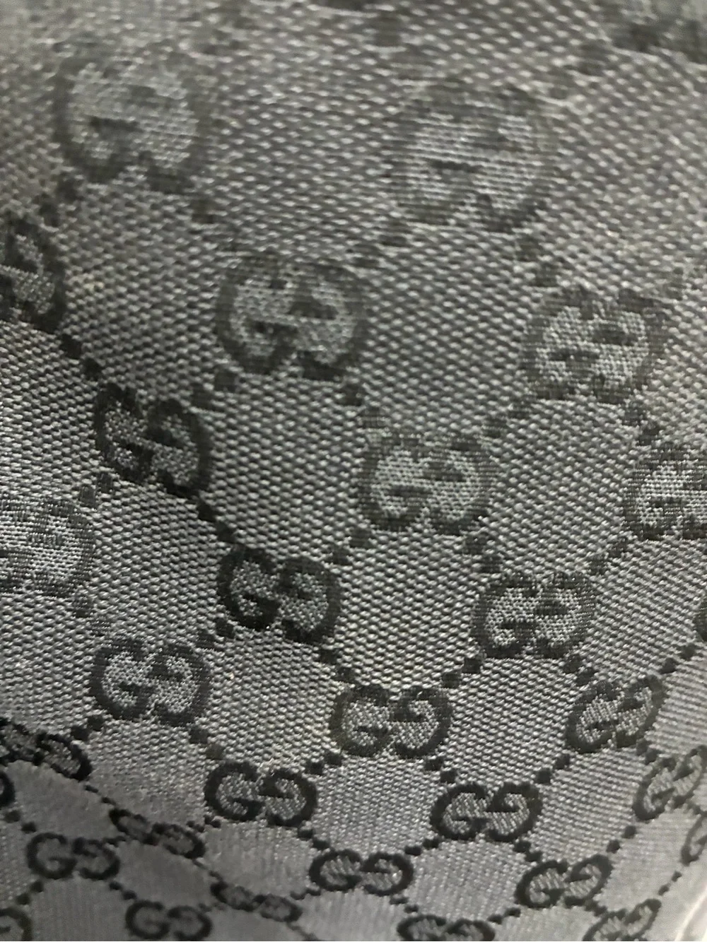 Authentic Gucci Black Monogram Jacquard Horsebit Large Hobo Bag